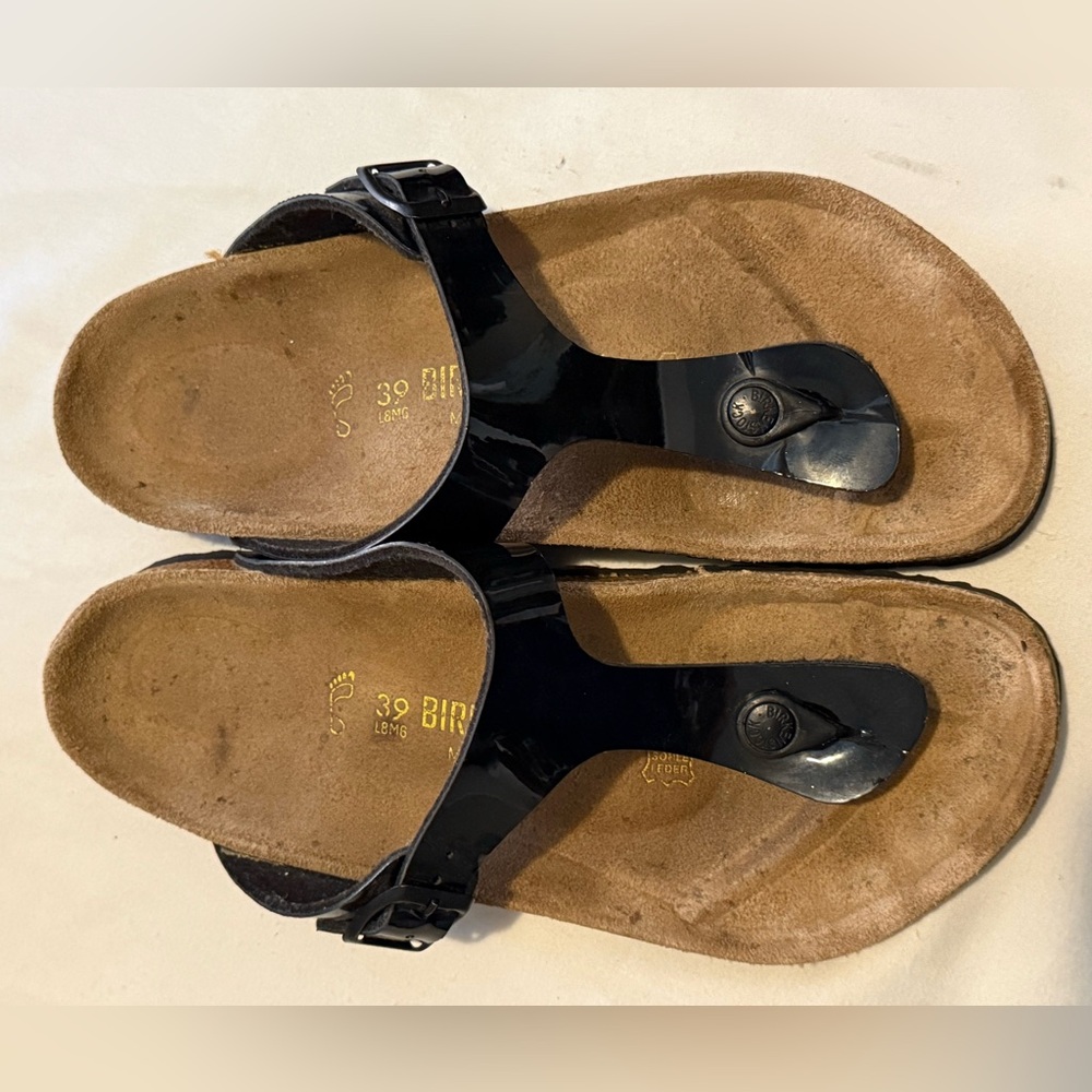 Birkenstock Black Leather Footbed